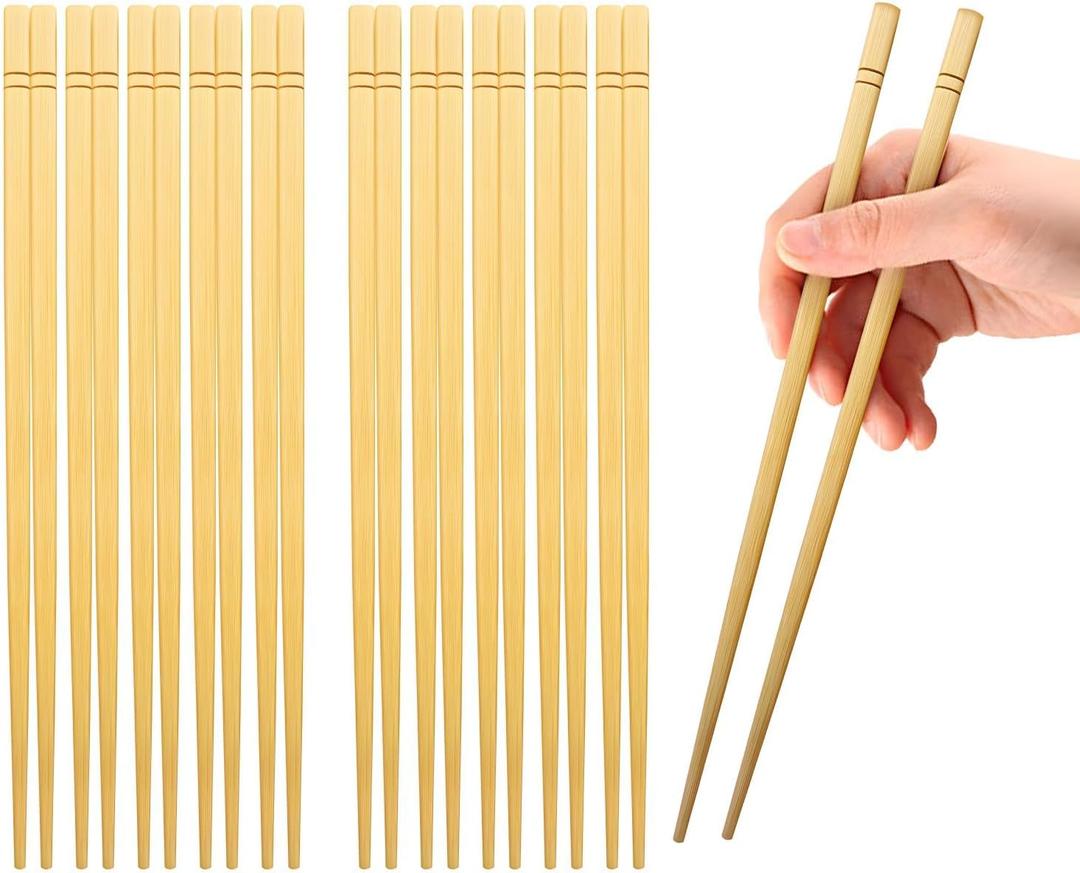 9.5 Inch X 10 Pairs Chopsticks,Reusable,Simplea and Minimalistic Design
