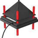 Chick Brooder Heating Plate with Anti Stand Cone, Adjustable Height Brooder Heater for Chicks, Downward Heat Distribution for Outdoor Barns & Coops (10" x 10" Black)