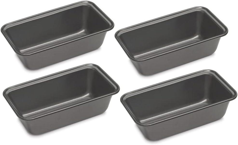 Cuisinart CMBM-4LP Mini Loaf Pan 4 Count (Pack of 1) (Steel Alloy)