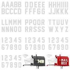 100 Piece Reflective Mailbox Number Stickers, Self Adhesive Reflective Capital Letter Sticker, Number Decals Vinyl Mailbox Decals for Bin, Window, Door(2 Inch,White)