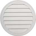Ekena Millwork 24"W x 24"H x 1"P, Round Gable Vent Louver, Non-Functional