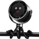 Stroller Fan Portable, Personal Fan for Travel, Digital display, Detachable 5 Speeds Rechargeable 360 Rotate Flexible Tripod Fan, For Home Office Stroller Camping - Black