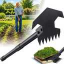 Scuffle Hoe for Weeding - 48" Adjustable Long Handle Action Hoe, Heavy Duty 2-in-1 Push Pull Garden Hoe with Sharp Serrated Blade for Flower Beds, Lawn, Yard and Sidewalks