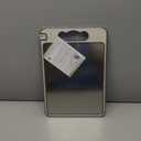 Stainless Steel Cutting Board for Kitchen, Scratch Resistant Mesh Design, Reversible 304 Stainless Steel & Wheat Straw, Non Toxic Chopping Board for Meat, Dishwasher Safe, 14.4"*9.8",1Pcs Grey (Gray)