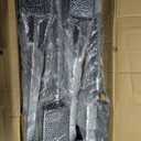 24 inch Fence Post Anchor Ground Spike Heavy Duty Metal Black Powder Coated Fence Stakes Post Base, 4x4 Inch (Inner Size 3.6"x3.6"), Pack of 4