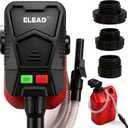 Battery-Powered Fuel Transfer Pump - 3.2 GPM No Spill Portable Gas Can siphon Pump with 3 Adapters, Extra Long Hose, Fuel Pump for Oil, Diesel, Gasoline (Batteries Not Included) (New Version)