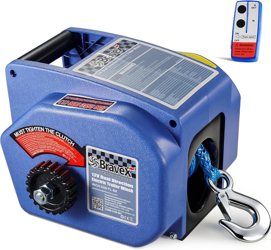 Boat Trailer Winch 8750 lbs, Electric Boat Winches Remote Control