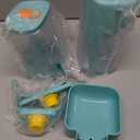 PODOO Rabbit Food Water Dispenser, 24oz No Drip Bunny Water Feeder, 34oz Large Hanging Automatic Pet Food Dispenser, Hanging Outside or Inside The Cage for Small Animals (Food+Water)