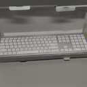 Wireless Keyboard and Mouse Combo  Full Size Slim Thin Wireless Keyboard Mouse with Numeric Keypad 2.4G Stable Connection Adjustable DPI (White & Silver)