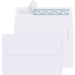 Eupako A4 White Photo Envelopes 4x6, 250 Pack Self Seal Envelopes for 4x6 Cards, Photos, Invitations, Wedding, Graduation, Baby Shower, 4.25 x 6.25 Inches