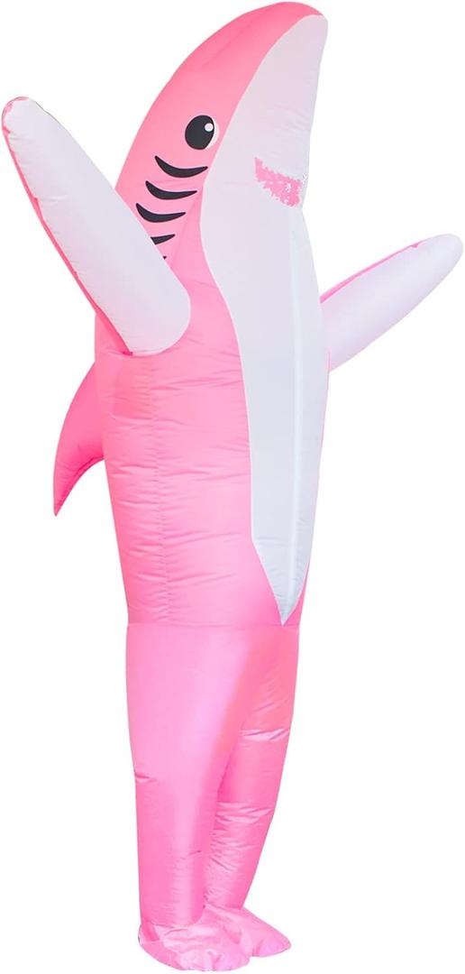 Poptrend Adults Inflatable Halloween Costumes Blow Up Shark Costume for Halloween, Birthday Gift Cos Play Party