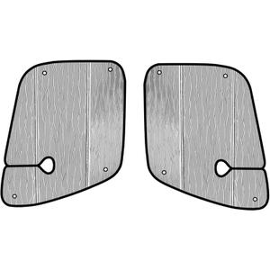 Side Window Sunshades for Freightliner M2 / S2 / Sport Chassis 2002-2025 (with Vent Window), Reversible Silver/Black