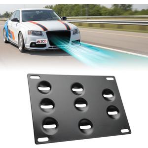 No Drill Front Bumper Tow Hook License Plate Relocator Compatible with Audi 08-15 A4 S4 B8 A5 S5 RS4 RS5 No Blocking Sensor