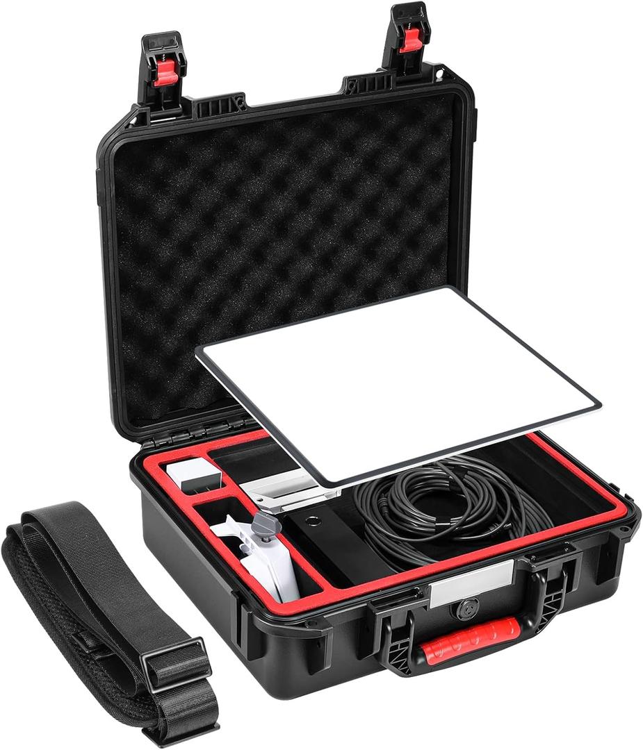 Waterproof Hard Case Kit for Starlink Mini Accessories,Travel Carrying Case for StarlinkMini Dish,Compatible with Pipe Adapter,Kickstand,Tripod Adapter,Power Supply,Cable and Other Accessories