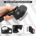 Cat Steam Brush for Grooming and Shedding for Long and Short Hair Pets Deshedding and Hair Removal tool for Dogs & Cats Self Cleaning 4 in 1 Massaging Pet Spray Spritz Defur Comb, Black