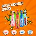Bedwina Pow Inflatable Baseball Bat - (Pack of 12) 20 Inch Inflatable Toy Bat, Carnival Prizes, Baseball Party Favors Goodie Bag Stuffers, Decorations Party Prizes for Kids