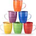 vancasso Bonita 12 Oz Coffee Mugs Set of 6, Ceramic Coffee Cups for Cappuccino, Latte, Tea, Cocoa, Warm Color