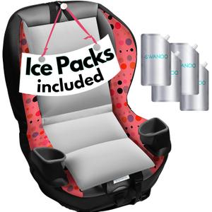 Swanoo Car Seat Cooling Pad, Stroller Cooling Pad with Ice Pack for Babies Toddler and Kids, Sun and Heat Cover Protector for Summer Carseat Cooler Liner (Grey)