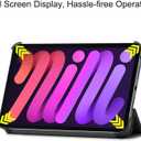 Tablet Cover for Apple iPad mini 6th 7th 8.3"(2021 2024 Release),Folio Stand Lightweight Leather Case for Apple iPad mini 6 7 Gen A2567 A2568 A2569 A2993 A2995 A2996 (Hard-White)