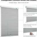 Changshade Cordless Cellular Shades, Light Filtering Honeycomb Shades for Windows, Pull Down Pleated Blinds, Easy to Install for Indoor Windows and French Doors,21" W x 36" H, Grey