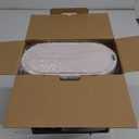 ELPHECO Automatic Motion Sensor Trash Can - 2 Gallon Slimline for Bathroom, Bedroom, Kitchen, Office - White with Gold Trim