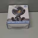 Misting Stroller Fan, 6000mAh Battery Operated Portable Fan with Light & 360 Pivoting, Personal Fans with Flexible Tripod for Baby, Office, Travel,Treadmill,Outdoors (Black)