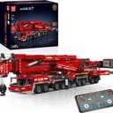 Mould King 17008 Technology Crane Building Set, Large Heavy Duty Crane Truck Building Kits with 20 Motors, APP Programmable Construction Vehicle Model Kit for Adult(8506+ PCS)