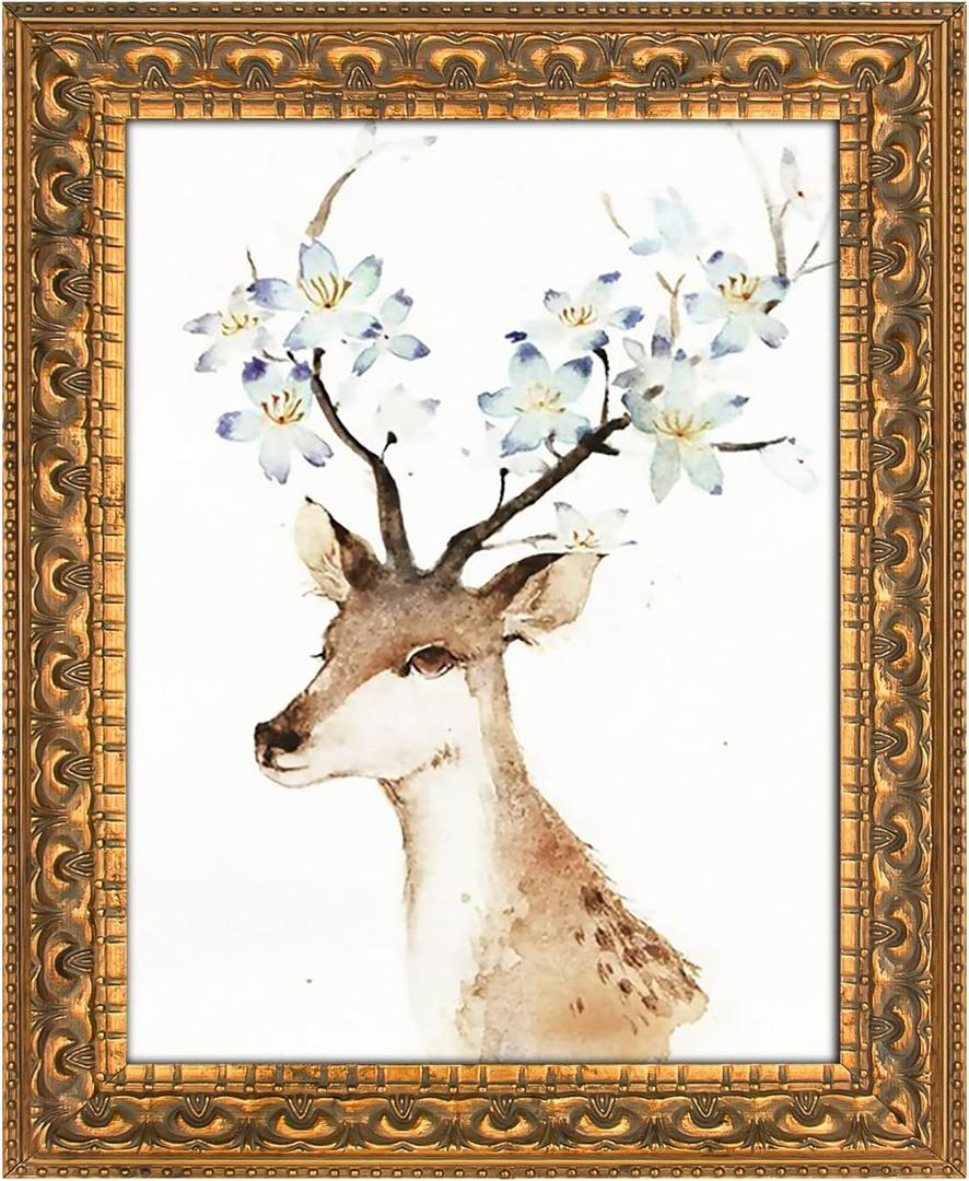 Golden State Art, 8X10 Ornate Finish Photo Frame, Bronze Color, Real Glass