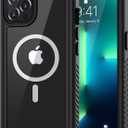 Lanhiem Magnetic for iPhone 13 Pro Case, Waterproof Dustproof Cover [Built in Screen Protector] [Compatible with MagSafe], Full Body Heavy Duty Phone Case for iPhone 13 Pro - 6.1 (Black)