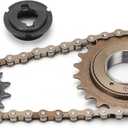 Alomejor Sprocket Chain Set, 22T Tooth Rear Freewheel + 38 Links Chain + 13T Tooth Sprocket Set for Modifying Your