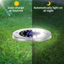 NFESOLAR 16 Pack Solar Lights Outdoor, 16 LEDs Bright Solar Ground Lights Outdoor Waterproof for Pathway Garden Yard Lawn Walkway Driveway (White)