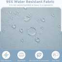 Patio Chair Cushion 18"x18"x2.5" for Patio Furniture, 2 Pack, Indoor/Outdoor Waterproof Square Corner Seat Cushion with Ties, Chair Pads for Garden Dining Office Sofa-Frost Blue