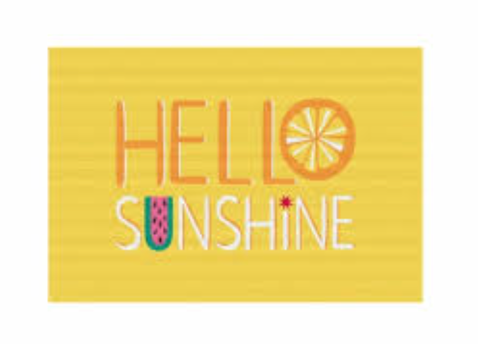 Welcome Door Mat,Indoor Doormat Hello Sunshine Text Ice Cream on Orange Washable Front Door Mats Non Slip Absorbent Entryway Rug Seasonal Holiday Theme Floor Mat for Home Bedroom Bathroom,