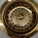 Norme 5 Pcs 3-1/2 Inch Gold Kitchen Sink Drain Strainer Assembly Garbage Disposal Splash Guard Garbage Disposal Flange Stopper Plug Stainless Steel Sink Drain Strainer Replacement Accessories Kit