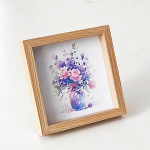 6x6 Picture Frame Khaki Sqaure Photo Frame For Wall and Desktop Display with Plexiglass