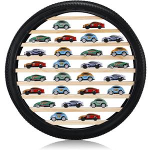 Lineshading Tire Toy Box Wall Car Display Shelf Model Car Display Case Stand for 1/64 Collectibles Cars,Collectibles,Toy Figurines(Diameter 23.6 Inches)