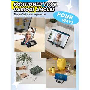 2 x Stocking Stuffers for Teens Boys Girls Tablet Stand for iPad: Universal Compatible Thumbs Up Lazy Cell Phone Stand Holder for Desk Cool Fun Birthday Gifts for Men Women Kids Adults Gifts for Christmas