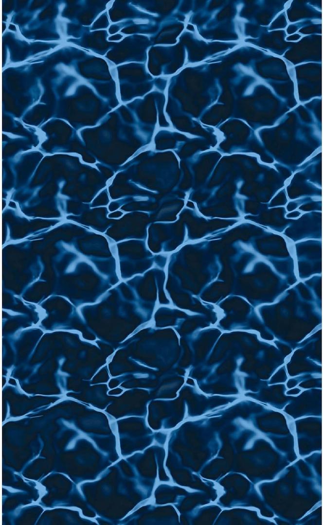 Blue Wave Evening Bay Overlap 15 ft Round Pool Liner for Above-Ground Steel Wall Pools Weather Resistant Standard Gauge Vinyl with Welded Seams - Dark Blue, Fits 48/54-In Depth Walls