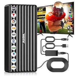 TV Antenna for HD Smart TV Indoor,1000+ Miles Range Digital Outdoor TV Antenna for Free Local Channels, Supports 8K/4K/1080P,33ft Coax Cable