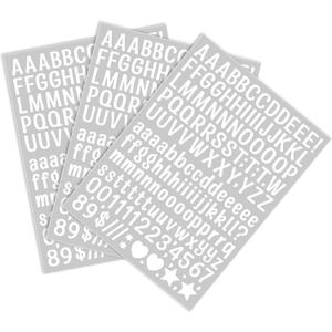 2280 Pieces 15 Sheets 0.5 Inch Small Letter Stickers, White Self-Adhesive Vinyl Stick On Letters for Mailbox, Window, Graduation Cap, Scrapbooking, Craft, Poster Board, Water Bottle (Art, White)