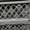 MYPET North States Paws Portable Pet Gate: 26-40" Wide. Pressure Mount. No Tools Needed. Made in USA. Dog Gate 23" Tall, Expandable, Durable Dog Gates for Doorways, Light Gray