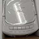 Portable Stereo CD Player Boombox, FM Radio with Bluetooth, Remote Control,CD Players for Home with Headphone/Mic Jack, LED Light Support CD-R/RW/MP3, USB, AC/Battery Operated, White