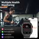 Military GPS Smart Watch for Men Pressure/Altitude/Compass,Fitness Smart Watch for Android Phones and iPhone,Outdoor Waterproof Fitness Tracker with Blood Oxygen/Heart Rate/Sleep/100+ Sport Modes