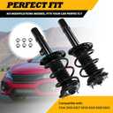 Front Pair Complete Strut-Coil Spring Assemblies Compatible with Civic 2016 2017 2018 2019 2020 2021, 1 Piece