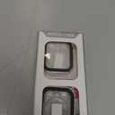 2 Pack 2 in 1 Waterproof Case for Apple, Straight Edge PC Front & Back Bumper with Tempered Glass Screen Protector 360 Protective Cover, Size: 40mm(SE3/SE2/SE/6/5/4), Starlight/Clear