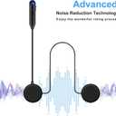 Motorcycle Helmet Bluetooth Headset Speakers with Good Sound,Loud,50 Hours Use,Large Button for Gloves,Fast and Stable Connection,Answer Automatically,Voice Assistant,IPX7 Waterproof,Easy Install