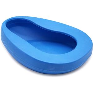 DMI Bedpan for Bariatric Adults with No Spill or Splash Design, FSA/HSA Eligible, Blue (1 Count (Pack of 1))