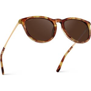 WearMe Pro Round Polarized Sunglasses for Women - UV400 Protection, Lightweight Frame, Vintage Retro Style