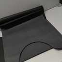 ACCUMTEK Ultra Thin Bath Mat Fit Under Door 2 Piece, Upgrade Backing Non Slip Bath Mat, Quick Dry Ultra Absorbent Bathroom Rugs, Machine Washable Bath Mats for Bathroom, Bathtub & Kitchen, Jet Black