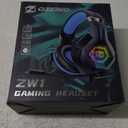 Ozeino Gaming Headset for PC, Ps4, Ps5, Xbox Headset with 7.1 Surround Sound, Gaming Headphones with Noise Cancelling Mic RGB Light Over Ear Headphones for Xbox Series X/S, Switch-Blue